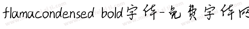flamacondensed bold字体字体转换